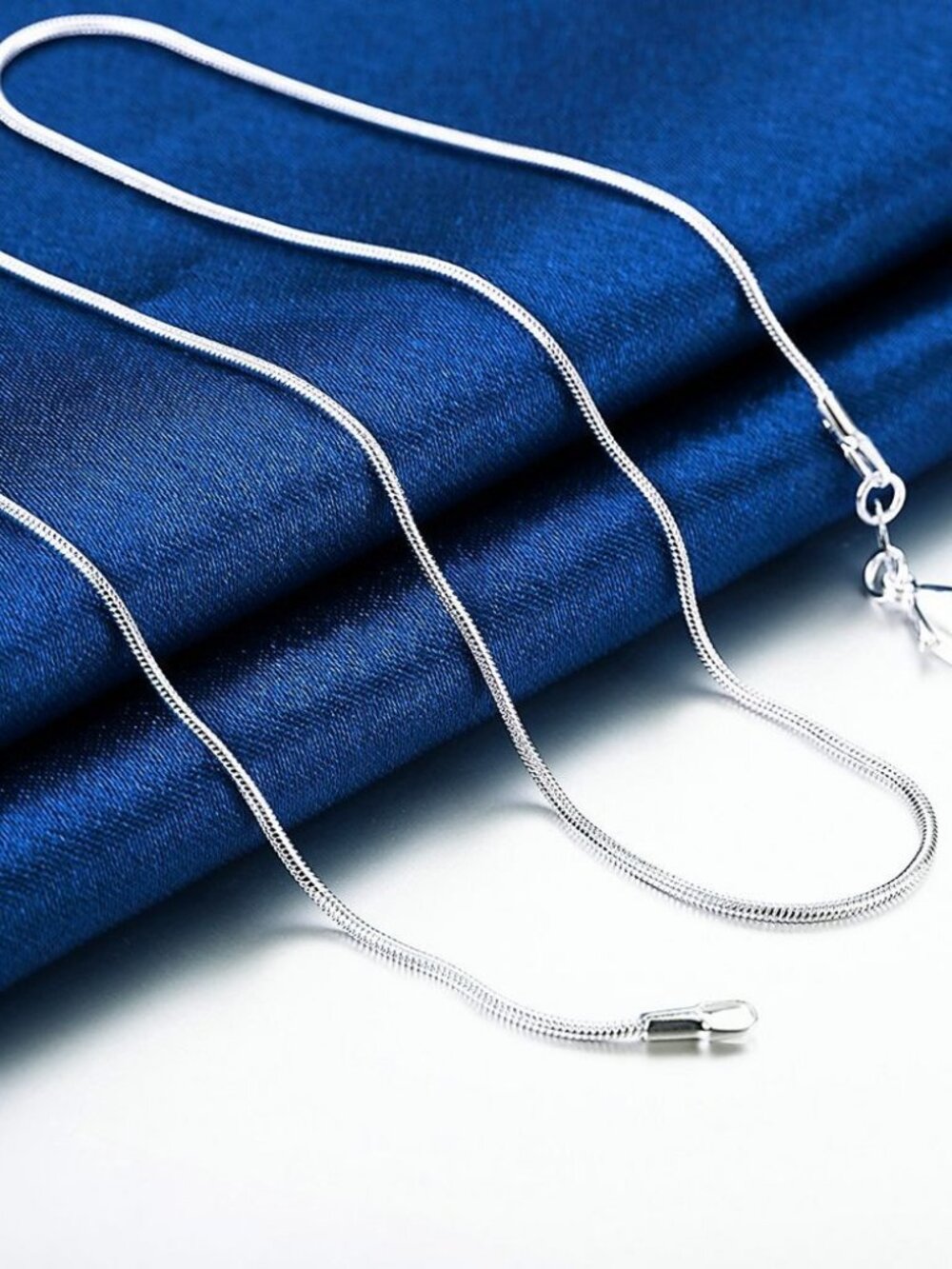 Giselle Simple Minimalist 925 Sterling Silver Snake Chain Necklace Gift Packaged